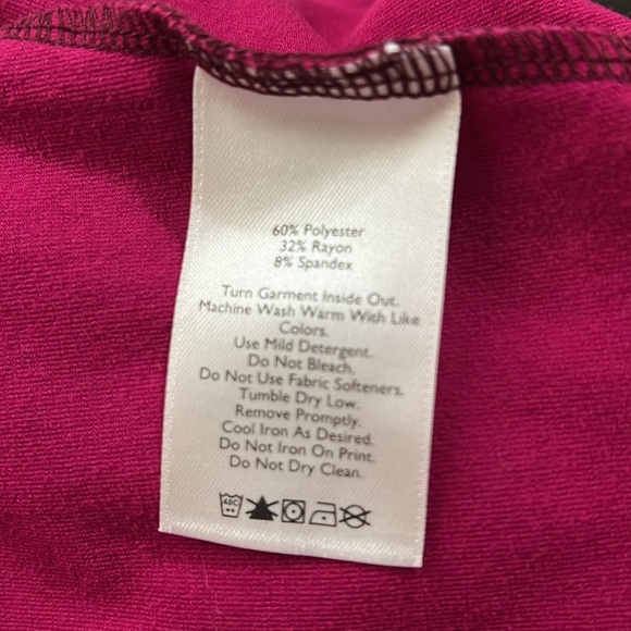 Eddie Bauer sleeveless dress magenta pink purple v neck size small Ikat print - Picture 5 of 6